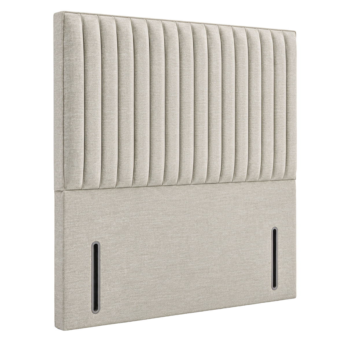 Flute upholstered headboard – angled view
